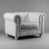 Fauteuil Chesterfield blanc