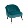 location Fauteuil Velours Bleu Canard