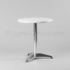 Geridon inox / blanc dia 60 cm