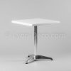 Geridon inox carré blanc 70 cm