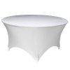 Location Nappe ronde lycra blanche