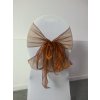 Location Noeud de Chaise Organza Chocolat