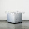 Location Pouf Simili Cuir Argent