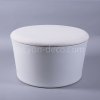 Pouf flex lounge design rond blanc avec dossier