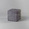 Location Pouf Velours Carré Gris