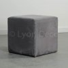 Location Pouf Velours Gris