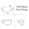 Dimensions Table Basse Pure Design