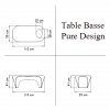 Dimensions Table Basse Pure Design