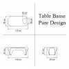 Dimensions Table Basse Pure Design