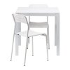 Table blanche carrée + chaise