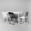 Table de travail rectangulaire blanche 125 x 75 cm