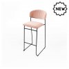 Location Tabouret velours Rose avec Dossier