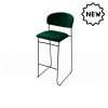 Location Tabouret velours Vert avec Dossier