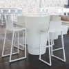 Tabouret blanc avec dossier Kasar 