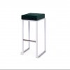 Location Tabouret Kubo Blanc Assise Velours Verte